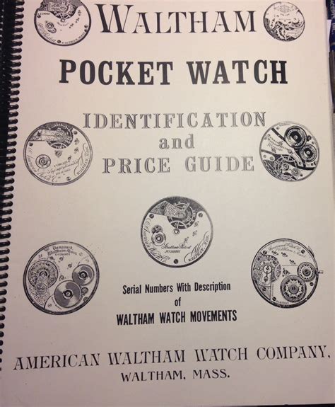 waltham pocket watch identification and price guide